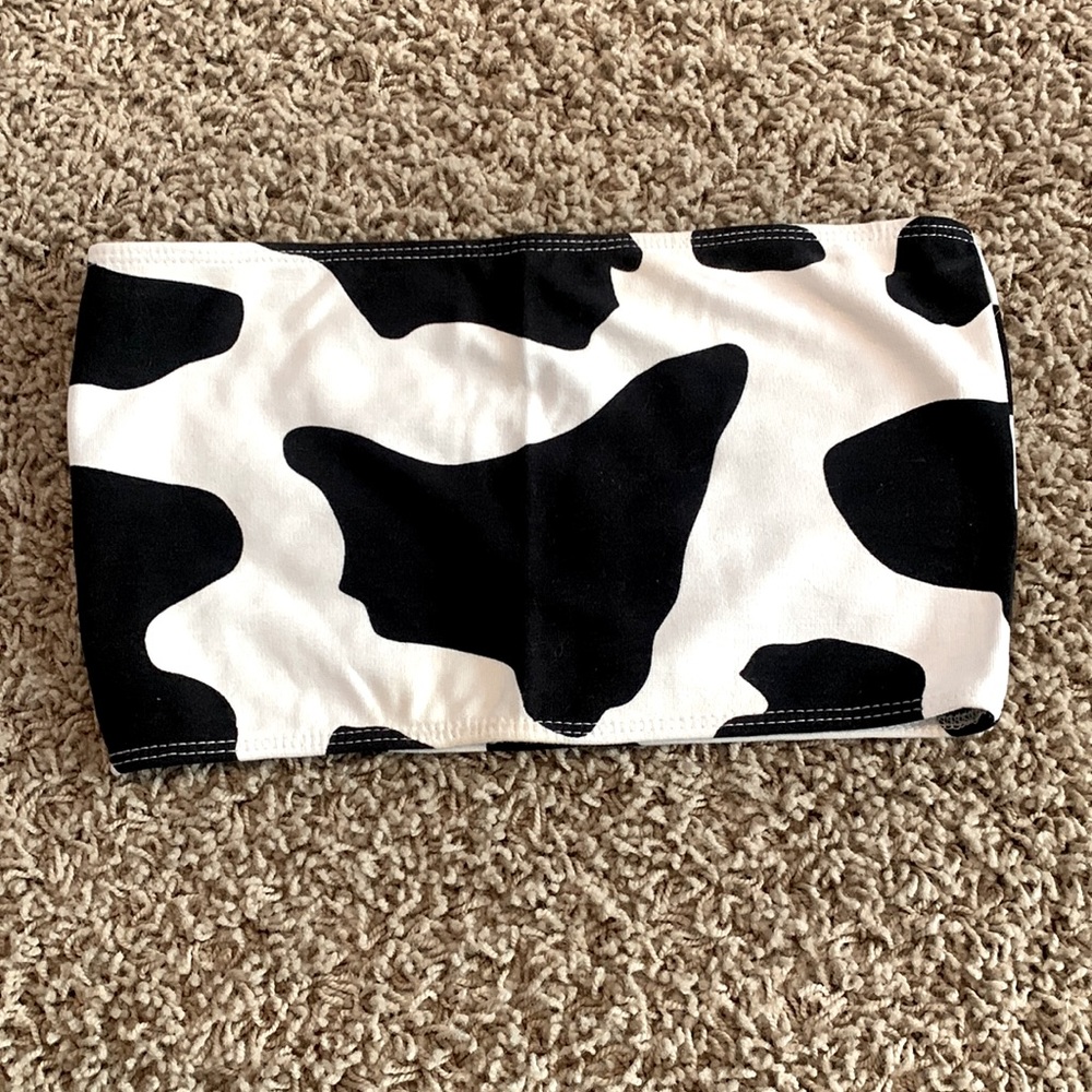 Cow Print Bandeau Top